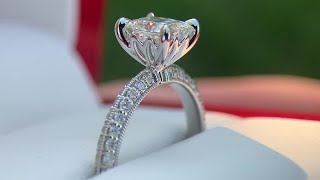 James Allen 1 Carat Princess Cut Engagement Ring Unboxing  Review [upl. by Aurie]