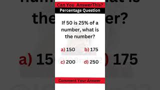 Can You Answer This Percentage Quiz iqtest mathquiz [upl. by Icam]