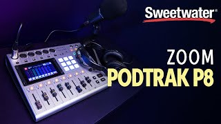 Zoom PodTrak P8 8Channel Podcasting Recorder Demo [upl. by Llenoj]