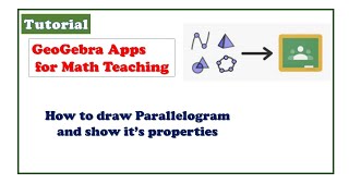 How to teach Geometry using GeoGebra  How to teach Math online using GeoGebra app [upl. by Lillie]