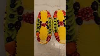 Healthy fruit platterArtfully Arranged Fruit Platter Colorful and Fressfruitcuttingskills [upl. by Englis376]