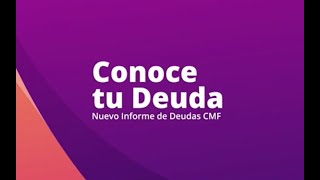 Lanzamiento del nuevo portal “Conoce tu Deuda” de la CMF [upl. by Abisha]