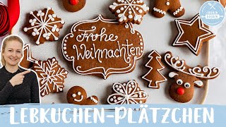 LebkuchenPlätzchen  Schnelles Weihnachtsplätzchen Rezept zum Ausstechen 🎅🎄 Einfach Backen [upl. by Lenahtan]