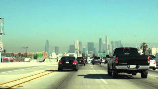 Northbound I110 Harbor Freeway in Los Angeles CA [upl. by Flavia]