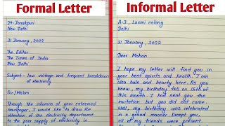 Letter writing  How to write letter Formal Letter and Informal Letter in english [upl. by Nolyad]