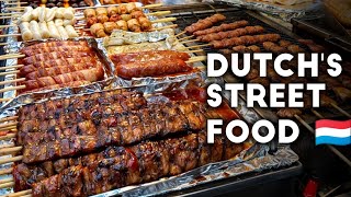 Netherlands Street Food The BEST HAPJES in Dutch Compilation  Love it 💕 TravelThirstyBlog [upl. by Nomrah132]