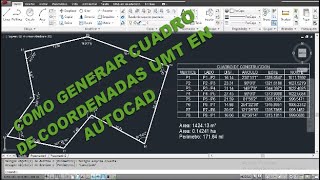 COMO SACAR COORDENADAS EN AUTOCAD  FACIL [upl. by Violette]