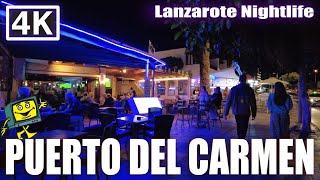 Lanzarote Nightlife Walk Puerto del Carmen Strip at Night [upl. by Iives957]