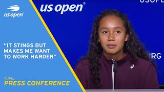 Leylah Fernandez Press Conference  2021 US Open Final [upl. by Marleah]