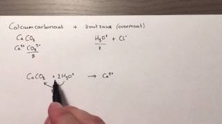 Reactie tussen calciumcarbonaat en overmaat zoutzuur [upl. by Carlita67]