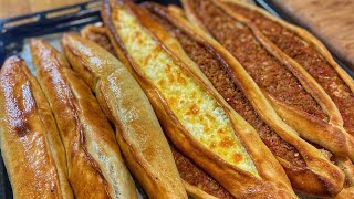 BEST TURKISH PIDE  Pizza Recipe 😍 I Can Make Every Week 😋 Mediterranean Flatbread [upl. by Cherish]