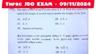 The ratio of the volumes of two cones is 49 Find the ratio of the radii if the height of second [upl. by Enelram]