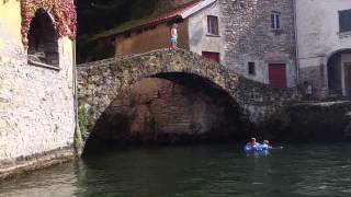 Kids jumping from the bridge in Nesso Lake Como [upl. by Otineb]