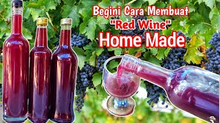 Cara Mudah Membuat Red Wine Homemade🍷Anggur Merah Rumahan  Minuman Fermentasi [upl. by Eseuqram]