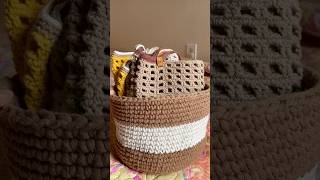 Handmade by me 💖 tote bags and basket crochet handmade craft aesthetic jicarillaapache [upl. by Enoitna]