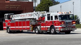 Ventura City Fire Department— Medic Truck 5  MT5  Responding to a medical emergency vcfd [upl. by Miyasawa808]