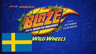 Blaze And amp y The Los Monster Machines intro Theme Song Tema Musical Opening SwedishSuecoSvenska [upl. by Enialb]