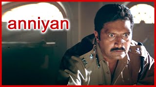 Anniyan Tamil Movie  Ambi gets arrested by Prakash Raj  Vikram  Sadha  Vivek  Prakash Raj [upl. by Eimaraj]