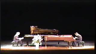 Coplands Hoedown for two Pianos Played by Shaun Manley and Eric Bell in 2001 Age 18 [upl. by Annek429]