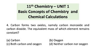 Carbon forms two oxides namely CO and CO2 The eq mass of which element remains constant [upl. by Doak]