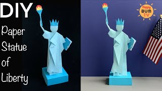 DIY PAPER STATUE OF LIBERTY  HOW TO MAKE STATUE OF LIBERTY WITH PAPER I DIY SCHOOL CRAFT PROJECT [upl. by Adnohral896]