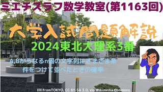 東北大理系2024年3番1163 数学 2024年入試 東北大学 [upl. by Willie]