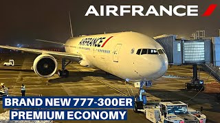 AIR FRANCE Brand New BOEING 777300ER Premium Economy  New York  Paris  Flight Review [upl. by Aztiley]