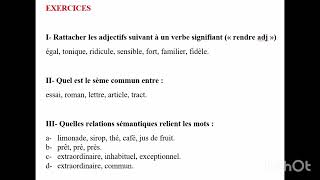 lexicologie S3 exercice 1👍👍👍 [upl. by Hamaso]