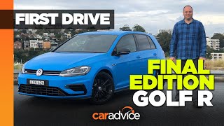 2020 Volkswagen Golf R Final Edition Review  CarAdvice [upl. by Nollad584]