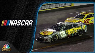 NASCAR Cup Series Highlights The wild finals laps of the Cook Out 400  Motorsports on NBC [upl. by Anigger]