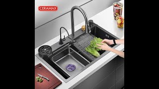 Nano water fall sink installation video  best class sink  ceramax  jp industries  9015192934 [upl. by Elinor425]