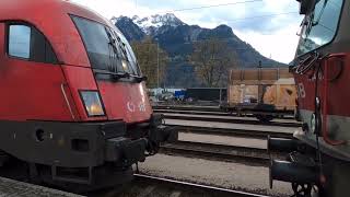 Train traffic in Bludenz Vorarlberg Austria [upl. by Frye649]