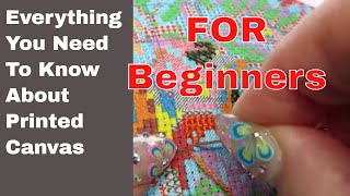 How To Cross Stitch On Printed Canvas Tutorial For Beginners [upl. by Schramke204]