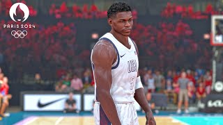 AntMan Showtime in Paris  NBA 2K24 Olympics Mode  USA vs South Sudan  Ultra Realistic Gameplay [upl. by Assetniuq]