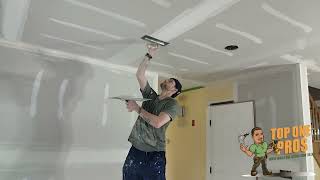 Our Great Drywall Finishing Method Behind the Scenes drywall [upl. by Soo]