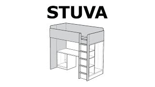 How to assemble the STUVA loft bed frame [upl. by Aruam]