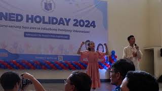 Lupang Hinirang in Sign Language led by Kiarra SNED Holiday 2024 [upl. by Kos]