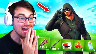 The SECRET Green Arrow Skin in Fortnite I POPPED OFF WITH IT [upl. by Cello]