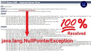 null pointer exception java  null pointer exception spring spring springboot springframework [upl. by Yhtir]