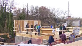 Bank of Botetourt volunteers help build ninth Home for Good [upl. by Ahsyen800]