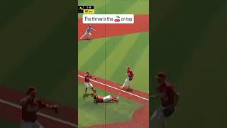 Crazy play ⚾️🔥 justbaseball baseball shortsviral mlb itsabaseballthing strikeout [upl. by Minabe]