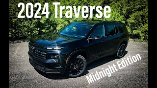 2024 Chevrolet Traverse  Midnight Edition  Review and Walk Around [upl. by Plath256]