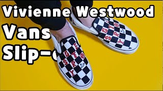 Vivienne Westwood X Vans slipon unboxingVivienne Westwood Vans on feet review [upl. by Scriven]