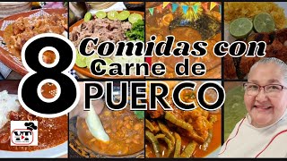 8 COMIDAS CON CARNE DE PUERCORecetas fáciles con carne de cerdo Compilación [upl. by Henning]