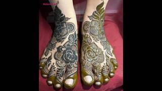 Pakistani pairon ki mehandi design🦶🏻✨❤️trending beautiful simple mehandi design youtube [upl. by Dombrowski]