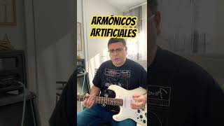 Cómo hacer armónicos artificiales en guitarra eléctrica 🎸 [upl. by Wesle]