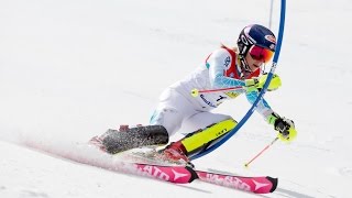 Mikaela Shiffrin Wins  Slalom Run 1 amp 2  2016 US Alpine Championships [upl. by Naesyar109]