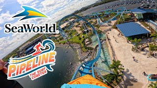 Pipeline The Surf Coaster onride POV  SeaWorld Orlando [upl. by Dlonyar]