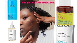 MY NIGHT TIME SKIN ROUTINE  HOW TO TREAT ACNE  HYPERPIGMENTATION amp HS [upl. by Lehcir338]