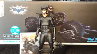 McFarlane Toys Dark Knight Trilogy Catwoman amp Batpod [upl. by Rubina]